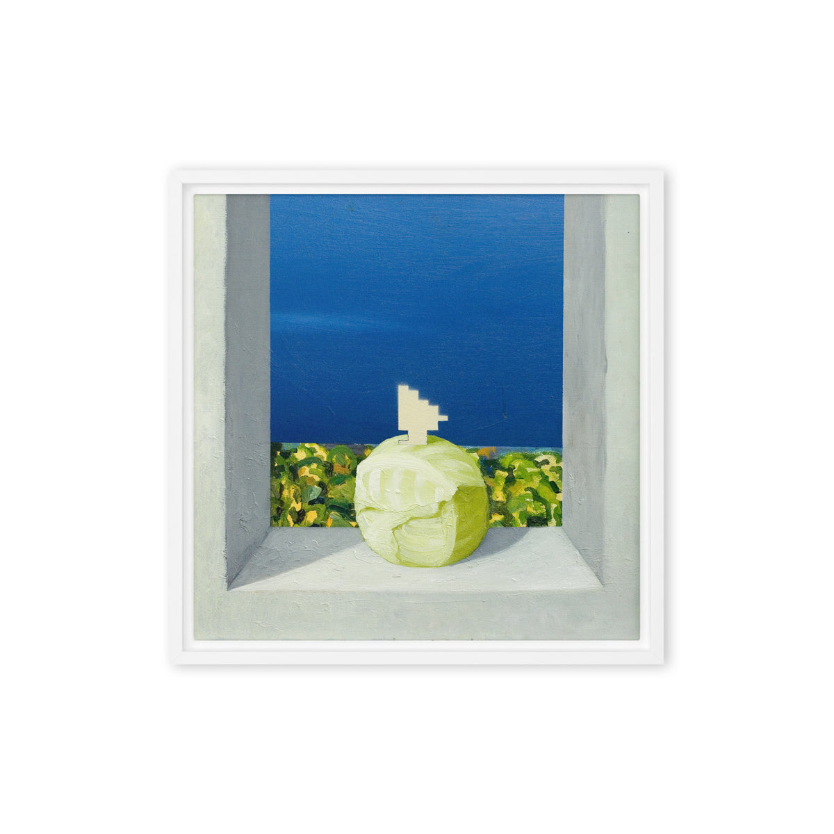 Spawn — Framed canvas — 16 × 16 in — White frame — front