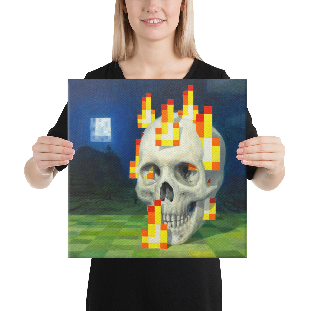 Skull on fire / Burning skull - Zetterstrand - Canvas print
